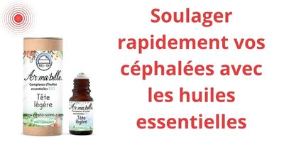 Aroma bille t&ecirc;te l&eacute;g&egrave;re pour soulager les maux de t&ecirc;te